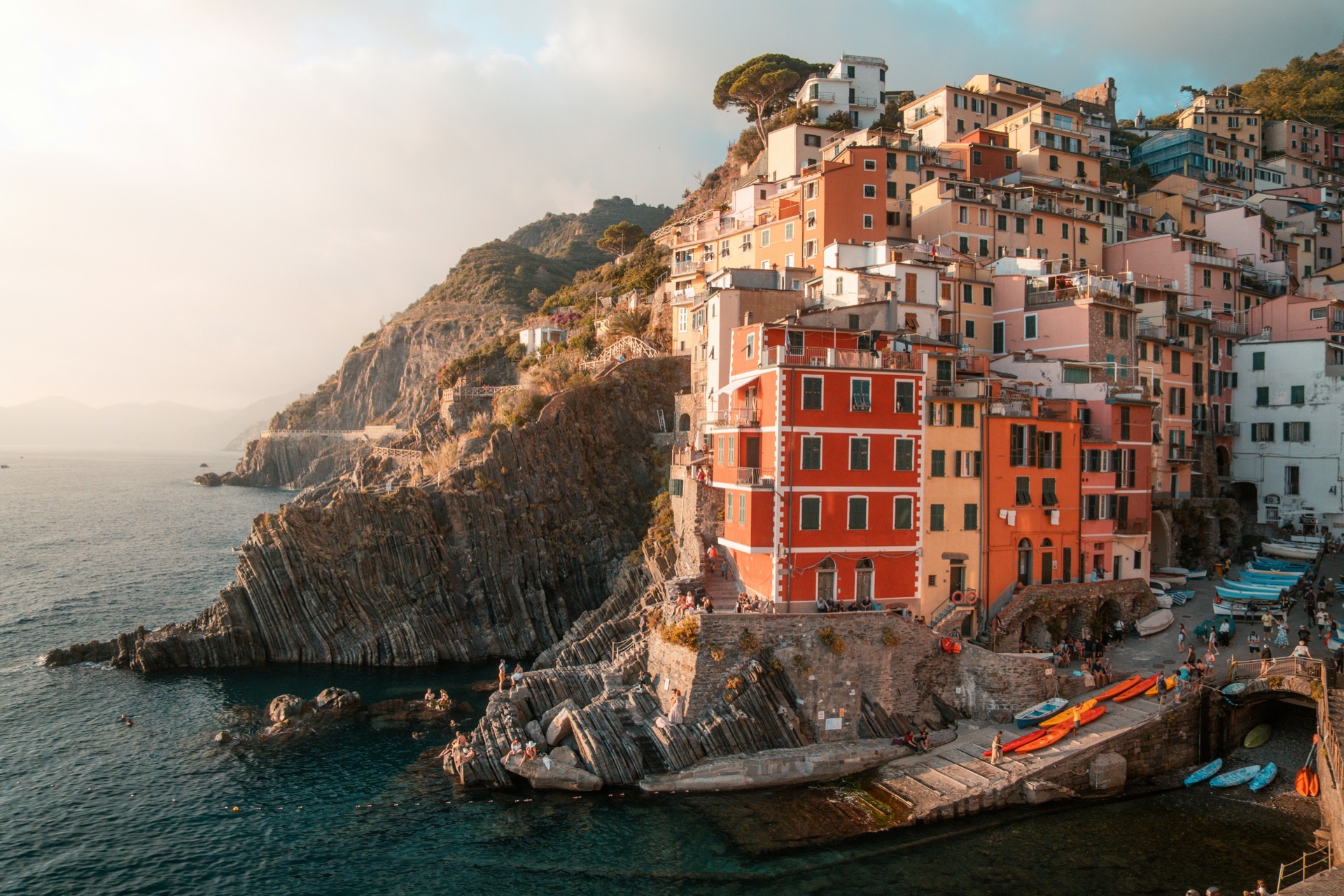 Manarola at sunset, Cinque Terre